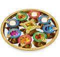 Premium Royal Diwali Diya Set – 10-Piece Decorative Thali
